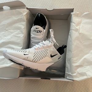 Brand new Nike Air Max 270 in white never worn